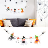 Pumpkin Witch Design Hanging Doll Halloween Pendant Ornament for Costume Party Bar DecorWith Jingle Bell