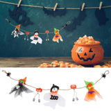 Pumpkin Witch Design Hanging Doll Halloween Pendant Ornament for Costume Party Bar DecorWith Jingle Bell
