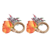 2Pcs Innovative Napkin Buckle Simulation Flower Napkin Ring Holder for Hotel RestaurantOrange In Australia - Darrahopens