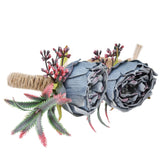 2Pcs Innovative Napkin Buckle Simulation Flower Napkin Ring Holder for Hotel RestaurantBlue In Australia - Darrahopens