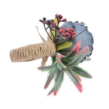 2Pcs Innovative Napkin Buckle Simulation Flower Napkin Ring Holder for Hotel RestaurantBlue