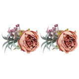 2Pcs Innovative Napkin Buckle Simulation Flower Napkin Ring Holder for Hotel RestaurantPink In Australia - Darrahopens