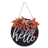 Thanksgiving Wreath Wooden Sign Door Hanging Welcome Sign Wreath Listing Home DecorationMaple Flower In Australia - Darrahopens