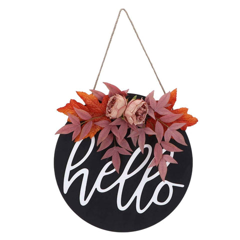 Thanksgiving Wreath Wooden Sign Door Hanging Welcome Sign Wreath Listing Home DecorationMaple Flower In Australia - Darrahopens