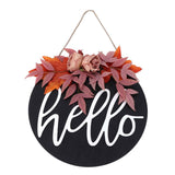 Thanksgiving Wreath Wooden Sign Door Hanging Welcome Sign Wreath Listing Home DecorationMaple Flower In Australia - Darrahopens