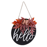 Thanksgiving Wreath Wooden Sign Door Hanging Welcome Sign Wreath Listing Home DecorationMaple Flower In Australia - Darrahopens