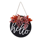 Thanksgiving Wreath Wooden Sign Door Hanging Welcome Sign Wreath Listing Home DecorationMaple Flower In Australia - Darrahopens
