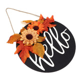 Thanksgiving Wreath Wooden Sign Door Hanging Welcome Sign Wreath Listing Home DecorationMaple Leaf Sunflower In Australia - Darrahopens