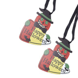 2PCS Halloween Wooden Pendants Hanging Wooden Plaque Board Sign Decor for Home Office School Decor