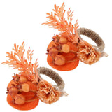 2Pcs Innovative Napkin Ring Decorative Simulation Flower Napkin Holder for Wedding BirthdayLeaves Flowers In Australia - Darrahopens