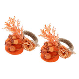 2Pcs Innovative Napkin Ring Decorative Simulation Flower Napkin Holder for Wedding BirthdayLeaves Flowers In Australia - Darrahopens