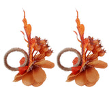 2Pcs Innovative Napkin Ring Decorative Simulation Flower Napkin Holder for Wedding BirthdayMaple Leaf In Australia - Darrahopens