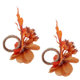 2Pcs Innovative Napkin Ring Decorative Simulation Flower Napkin Holder for Wedding BirthdayMaple Leaf In Australia - Darrahopens