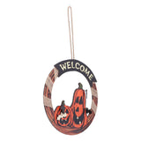 Halloween Welcome Sign Wooden Pumpkin Pattern Door Hanging Sign Decoration for Halloween Party Festival In Australia - Darrahopens