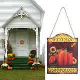 Thanksgiving Wooden Pumpkin Turkey LED Lights Door Wall Hanging Indoor Outdoor Decorations