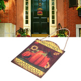 Thanksgiving Wooden Pumpkin Turkey LED Lights Door Wall Hanging Indoor Outdoor Decorations