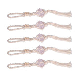 5pcs Necklace Cord Empty Stone Holder Rope Replacement Adjustable Quartz Crystal Pendant Cord for DIY Jewelry MakingLight Pink In Australia - Darrahopens