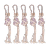5pcs Necklace Cord Empty Stone Holder Rope Replacement Adjustable Quartz Crystal Pendant Cord for DIY Jewelry MakingLight Pink In Australia - Darrahopens