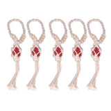 5pcs Necklace Cord Empty Stone Holder Rope Replacement Adjustable Quartz Crystal Pendant Cord for DIY Jewelry MakingRed
