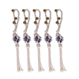 5pcs Necklace Cord Empty Stone Holder Rope Replacement Adjustable Quartz Crystal Pendant Cord for DIY Jewelry MakingPurple In Australia - Darrahopens
