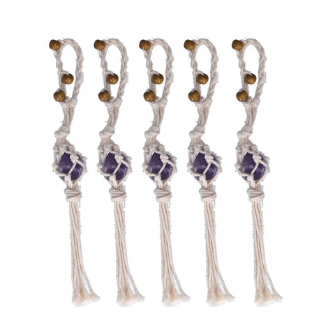 5pcs Necklace Cord Empty Stone Holder Rope Replacement Adjustable Quartz Crystal Pendant Cord for DIY Jewelry MakingPurple In Australia - Darrahopens