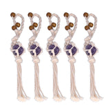 5pcs Necklace Cord Empty Stone Holder Rope Replacement Adjustable Quartz Crystal Pendant Cord for DIY Jewelry MakingPurple In Australia - Darrahopens