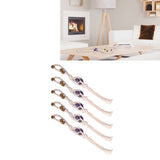 5pcs Necklace Cord Empty Stone Holder Rope Replacement Adjustable Quartz Crystal Pendant Cord for DIY Jewelry MakingPurple