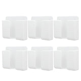 6Pcs Wall Mount Phone Holder Universal Adhesive Mobile Phone Charging Stand for Home Bedroom BathroomWhite