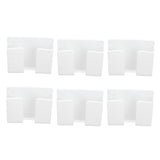6Pcs Wall Mount Phone Holder Universal Adhesive Mobile Phone Charging Stand for Home Bedroom BathroomWhite