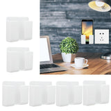 6Pcs Wall Mount Phone Holder Universal Adhesive Mobile Phone Charging Stand for Home Bedroom BathroomWhite