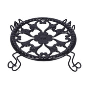 Flower Pot Stand Black Elegant Light Weight Stable Wrought Iron Plant Riser for Living Room Balcony Office In Australia - Darrahopens