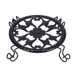 Flower Pot Stand Black Elegant Light Weight Stable Wrought Iron Plant Riser for Living Room Balcony Office In Australia - Darrahopens