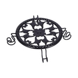 Flower Pot Stand Black Elegant Light Weight Stable Wrought Iron Plant Riser for Living Room Balcony Office In Australia - Darrahopens