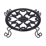 Flower Pot Stand Black Elegant Light Weight Stable Wrought Iron Plant Riser for Living Room Balcony Office In Australia - Darrahopens