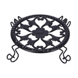 Flower Pot Stand Black Elegant Light Weight Stable Wrought Iron Plant Riser for Living Room Balcony Office In Australia - Darrahopens