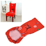 Polyurethane Fiber Christmas Chair Cover Stretchy Anti Folding Stretchable Dining Chair Cover for Party Holiday Home Christmas Snowflakes