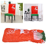 Polyurethane Fiber Christmas Chair Cover Stretchy Anti Folding Stretchable Dining Chair Cover for Party Holiday Home Christmas Fawn