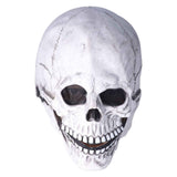 Halloween Skull Helmet Full Head Skull Mask Latex Cosplay Costume Horror Skull Mask for Festival PartyLight Grey In Australia - Darrahopens