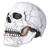 Halloween Skull Helmet Full Head Skull Mask Latex Cosplay Costume Horror Skull Mask for Festival PartyLight Grey