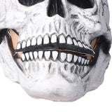 Halloween Skull Helmet Full Head Skull Mask Latex Cosplay Costume Horror Skull Mask for Festival PartyLight Grey