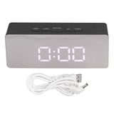 LED Mirror Alarm Clock Rectangular Digital Clock with Temperature Display for Bedroom Living Room Office Travel In Australia - Darrahopens