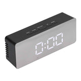 LED Mirror Alarm Clock Rectangular Digital Clock with Temperature Display for Bedroom Living Room Office Travel In Australia - Darrahopens