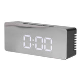 LED Mirror Alarm Clock Rectangular Digital Clock with Temperature Display for Bedroom Living Room Office Travel In Australia - Darrahopens