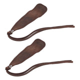 2Pcs Leather Bookmark Retro Book Mark Page Clip Set Kit with Tassel for Kids StudentDark Brown In Australia - Darrahopens