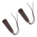 2Pcs Leather Bookmark Retro Book Mark Page Clip Set Kit with Tassel for Kids StudentDark Brown In Australia - Darrahopens