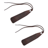 2Pcs Leather Bookmark Retro Book Mark Page Clip Set Kit with Tassel for Kids StudentDark Brown In Australia - Darrahopens