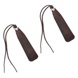 2Pcs Leather Bookmark Retro Book Mark Page Clip Set Kit with Tassel for Kids StudentDark Brown In Australia - Darrahopens