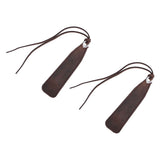 2Pcs Leather Bookmark Retro Book Mark Page Clip Set Kit with Tassel for Kids StudentDark Brown In Australia - Darrahopens