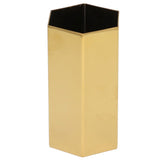 Pen Holder Hex Stainless Steel Gold Electroplating Durable Glossy Corrosion Resistant Wide Application Pencil Holder