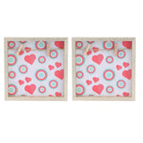 2 Pcs Picture Frames Innovative Wall Mount Photo Display Frames with Wood Clips for Home DecorationGold Powder Photo Frame
